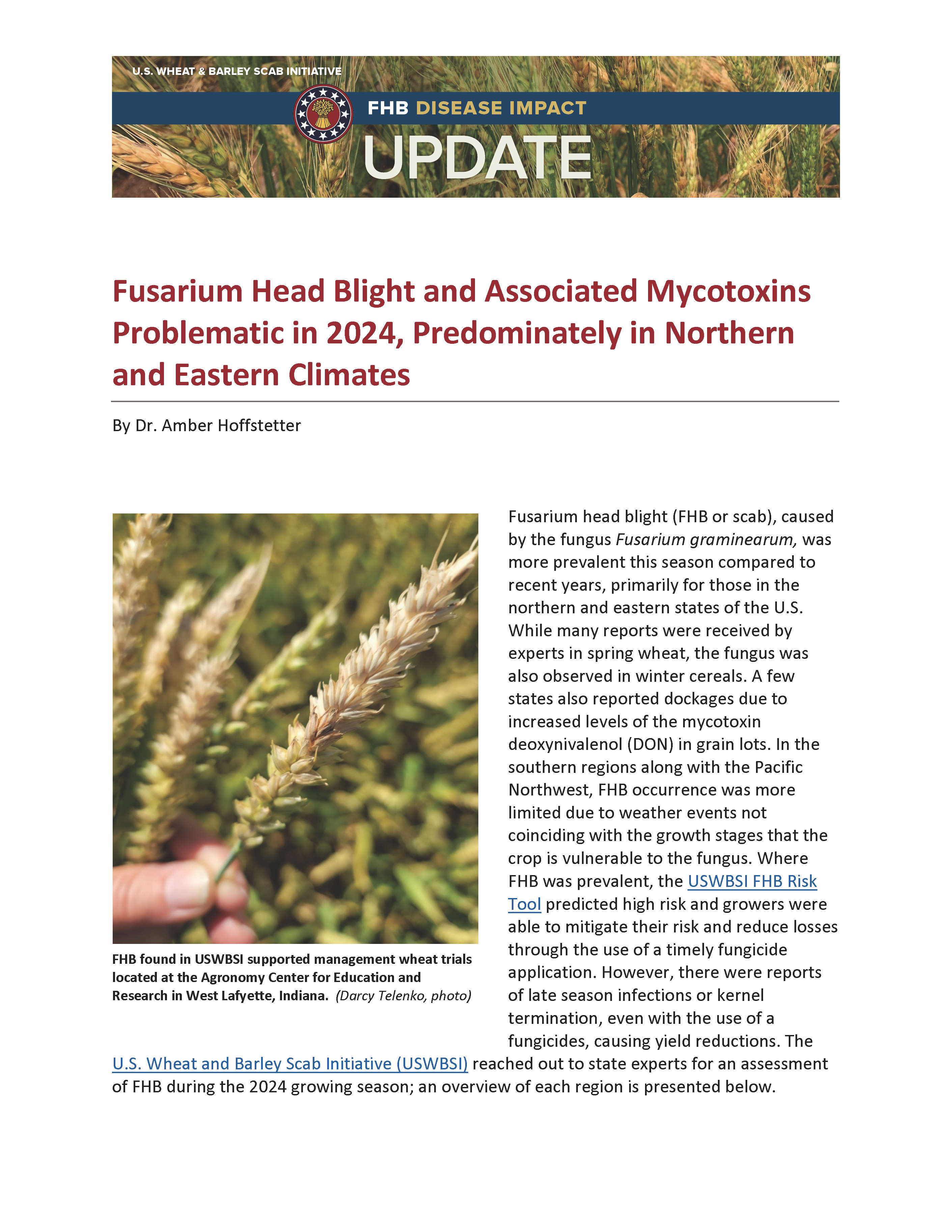 2024 FHB Disease Impact Update