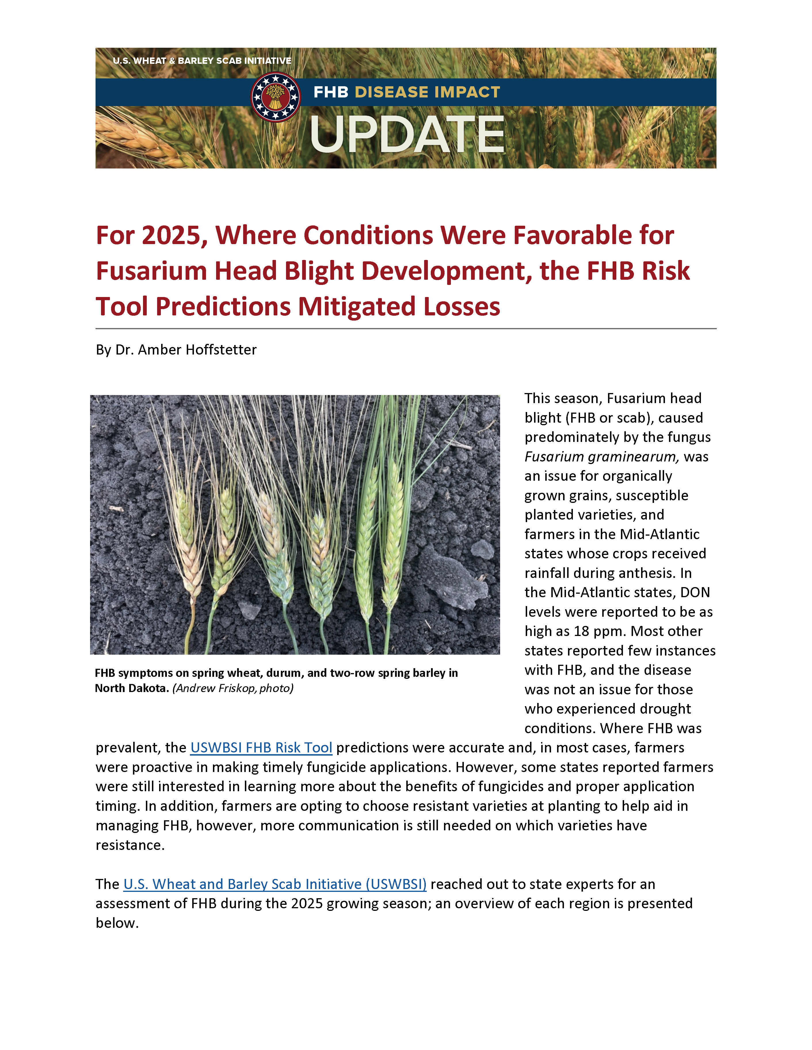 2024 FHB Disease Impact Update