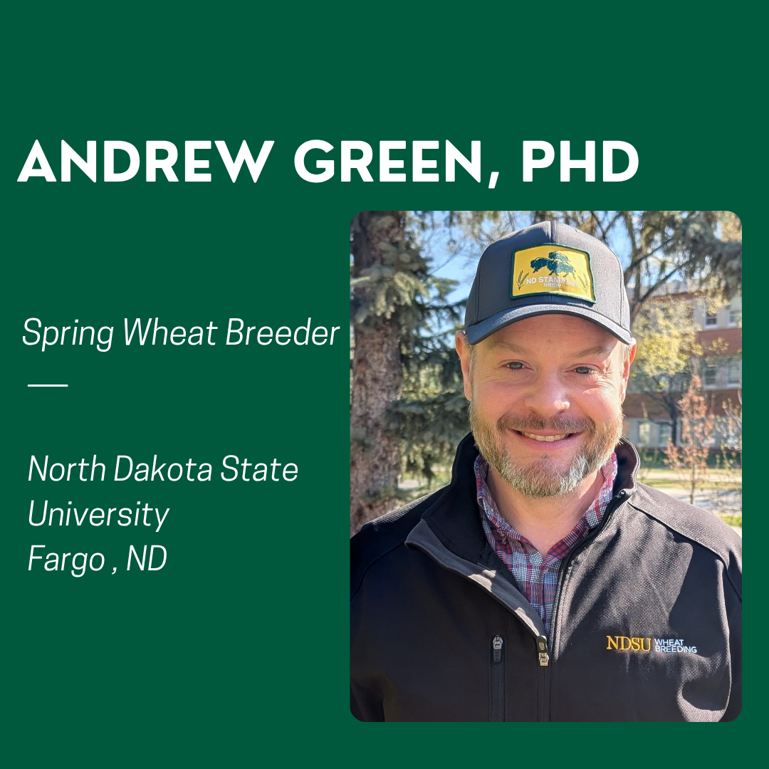 Green background, with a image of Andrew Green wearing a black cap and black shirt.